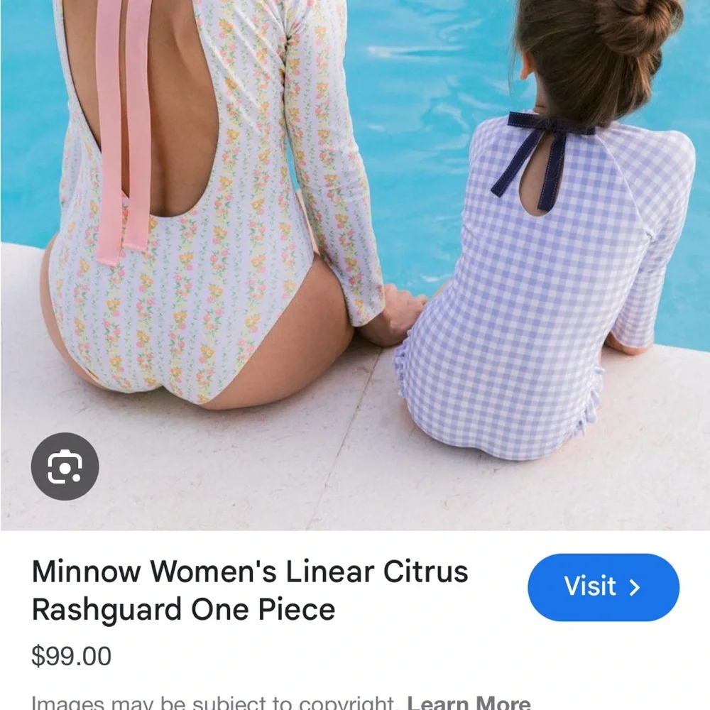 Minnow Women's Linear Citrus Rashguard One Piece - Picture 7 of 7